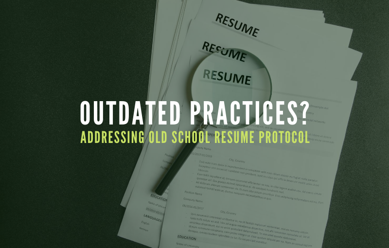 Addressing Old School Resume Protocol